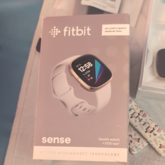 fitbit Other - Fitbit Sense Gold and White Smartwatch